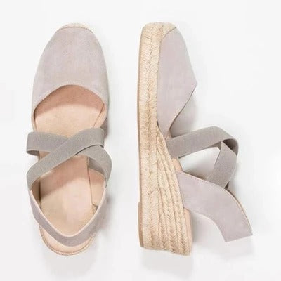 Middle heel wedge student baotou sandals