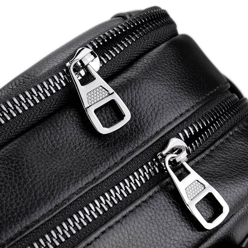 Mens Fashion Casual Cowhide Shoulder Bag - Mubimart