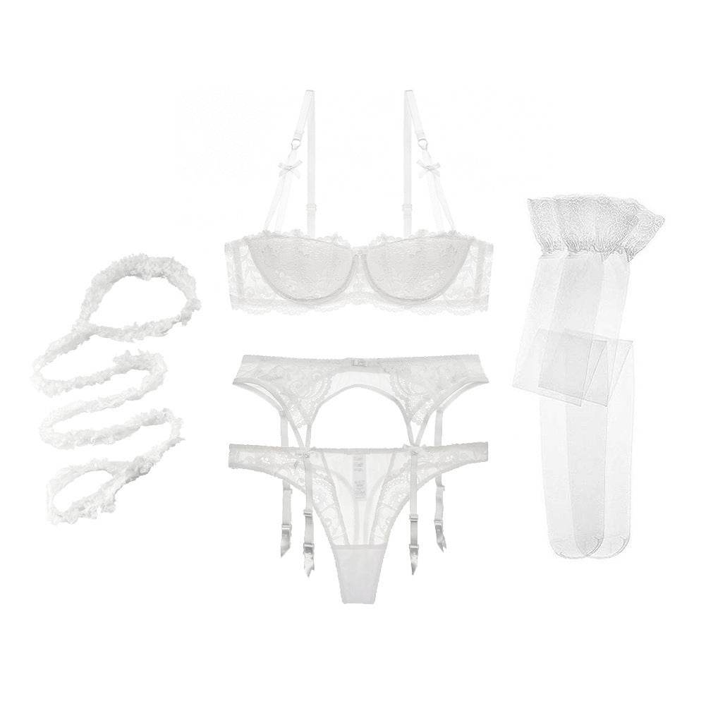 Sexy Lace Garter Belt Erotic Lingerie - Mubimart