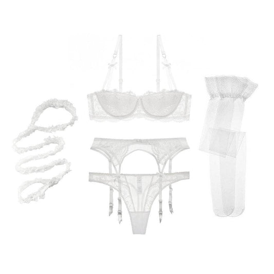 Sexy Lace Garter Belt Erotic Lingerie - Mubimart