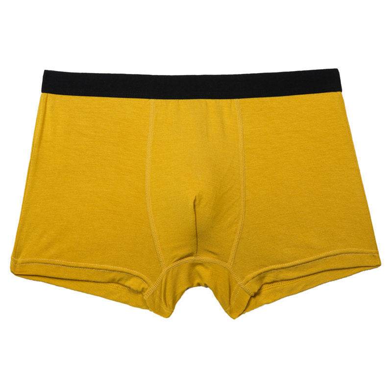 Pure Color Bamboo Fiber Men Underwear - Mubimart