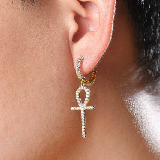 Hip hop hinge ring earrings for men and women - Mubimart