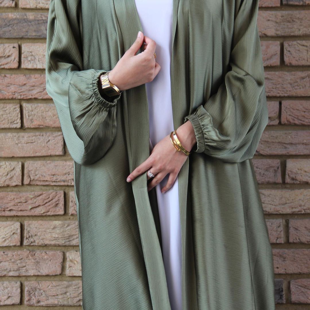 Women's Drawstring Sleeve Plus Size Cardigan Robe - Mubimart -  