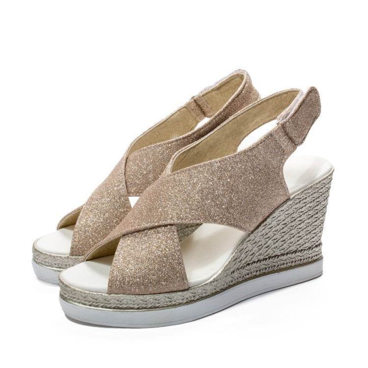Platform Wedge Sandals - Mubimart