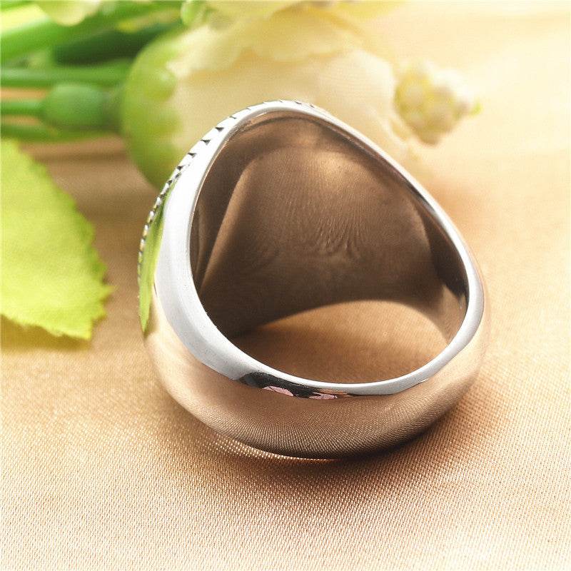 European And American Titanium Steel Scissors Ring Retro Trendy Men Punk - Mubimart