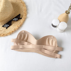 Invisible Strapless Gathered Bra - Mubimart -  