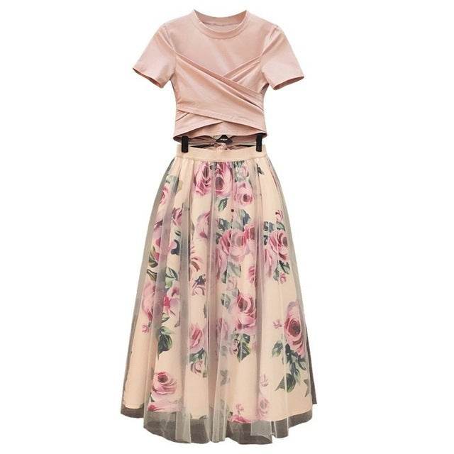 Comelsexy Women Elegant Irregular Bowknot Pink Crop Tops T - Mubimart