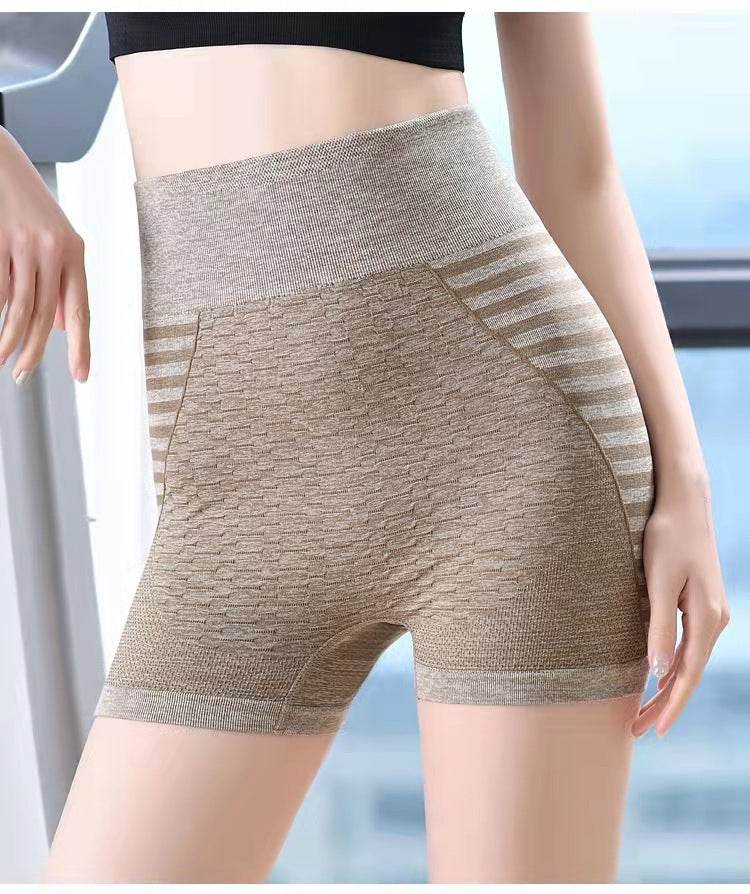 Biker Shorts For Women High Wais Stripe Gym Running Shorts - Mubimart