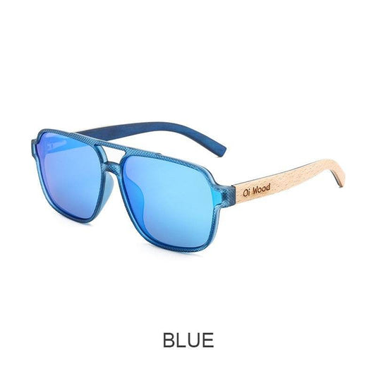 Wooden Sunglasses Polarized Sun Protection Vintage Sunglasses - Mubimart
