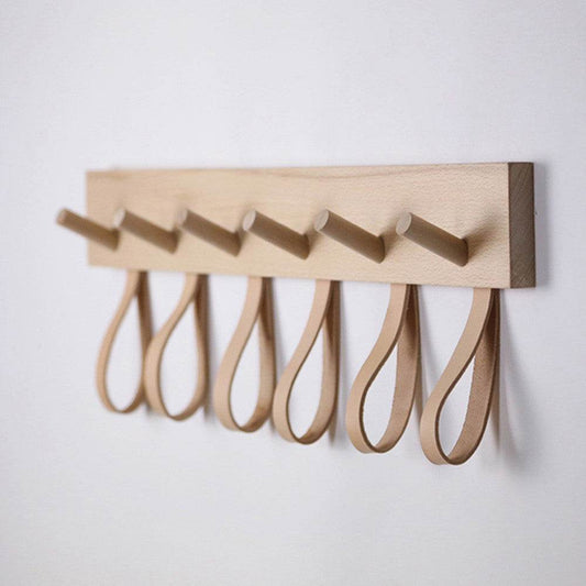Creative Wall Decoration Of Solid Wood Clothes Hooks - Mubimart