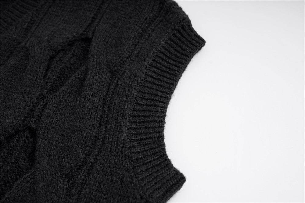 Loose Casual Sweater Vest Vest Coat - Mubimart