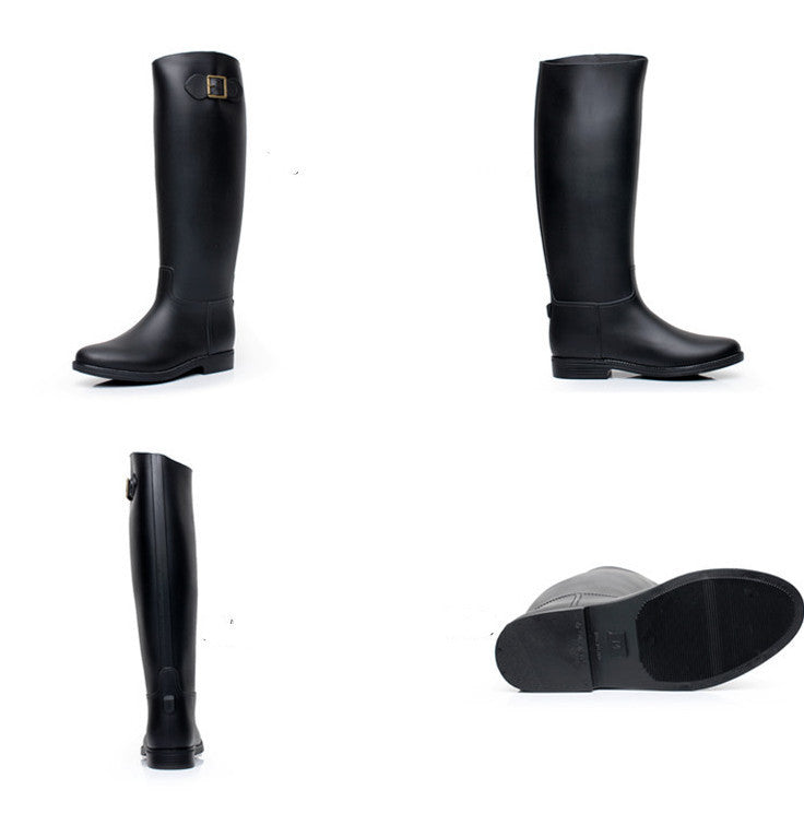 Matte Frosted All-match Tall Slim-fit Rain Boots