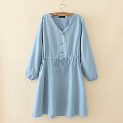 Shirt mid-length dress - Mubimart -  