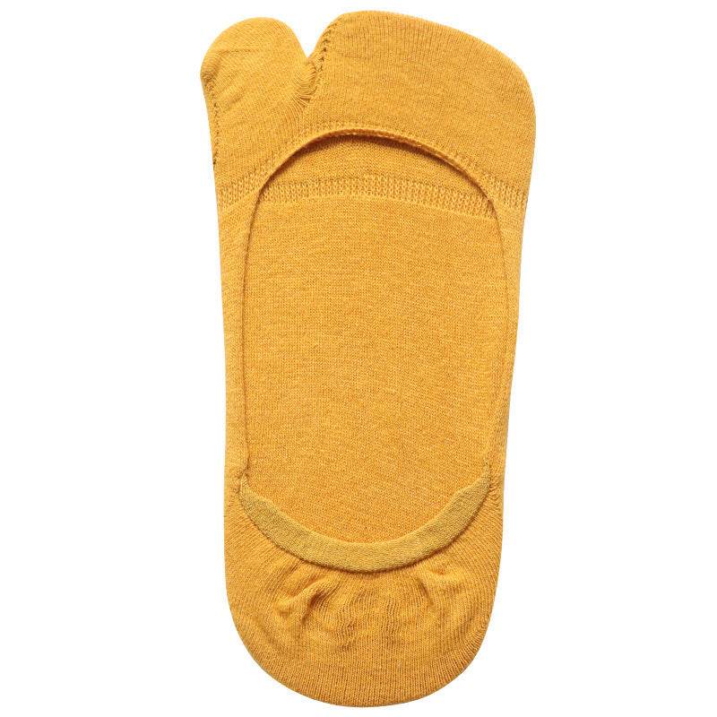 Two-toe Socks Split Toe Low Cut Women's Socks Anti-slip Invisible Socks - Mubimart
