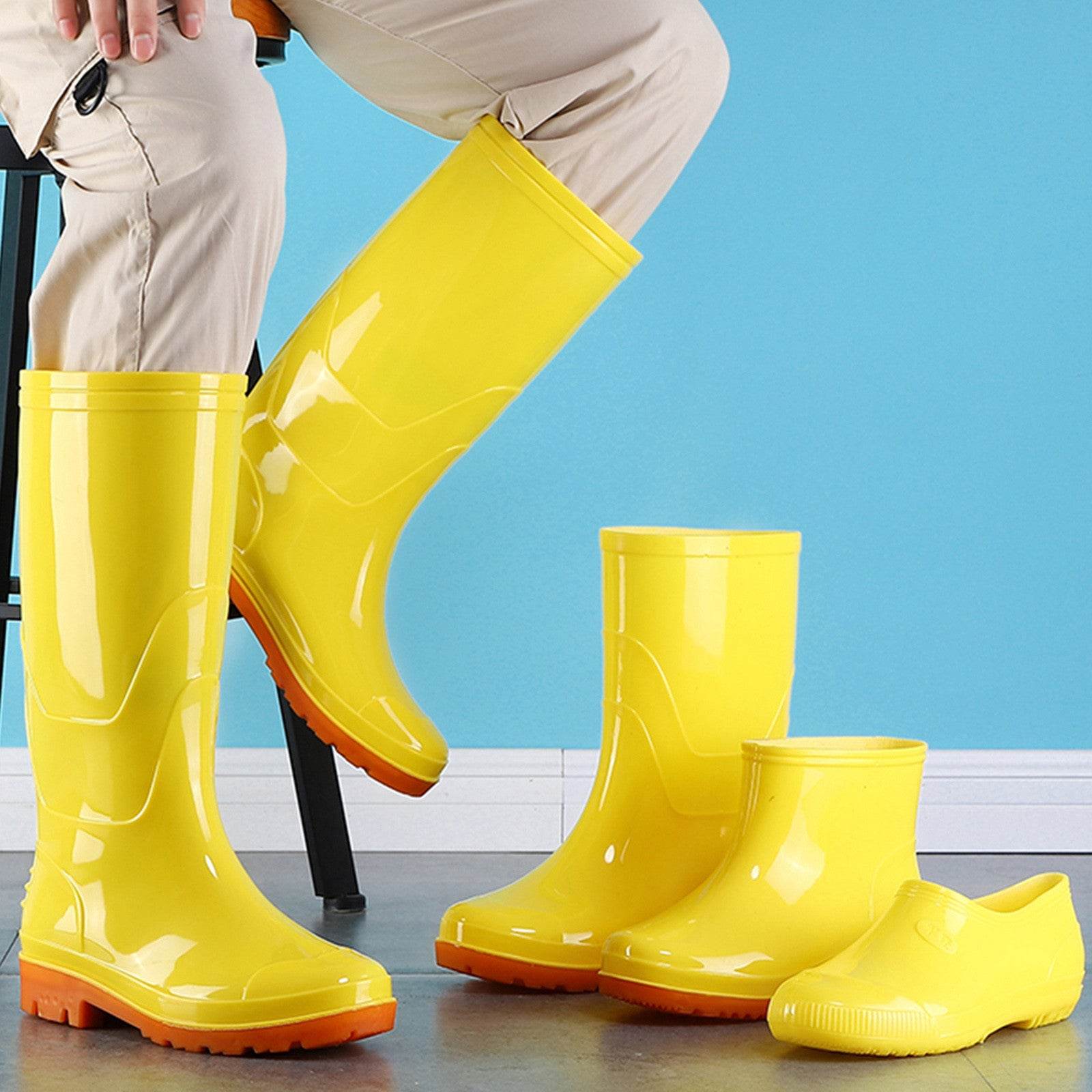 Labor Insurance Work White Sanitary Rain Boots - Mubimart