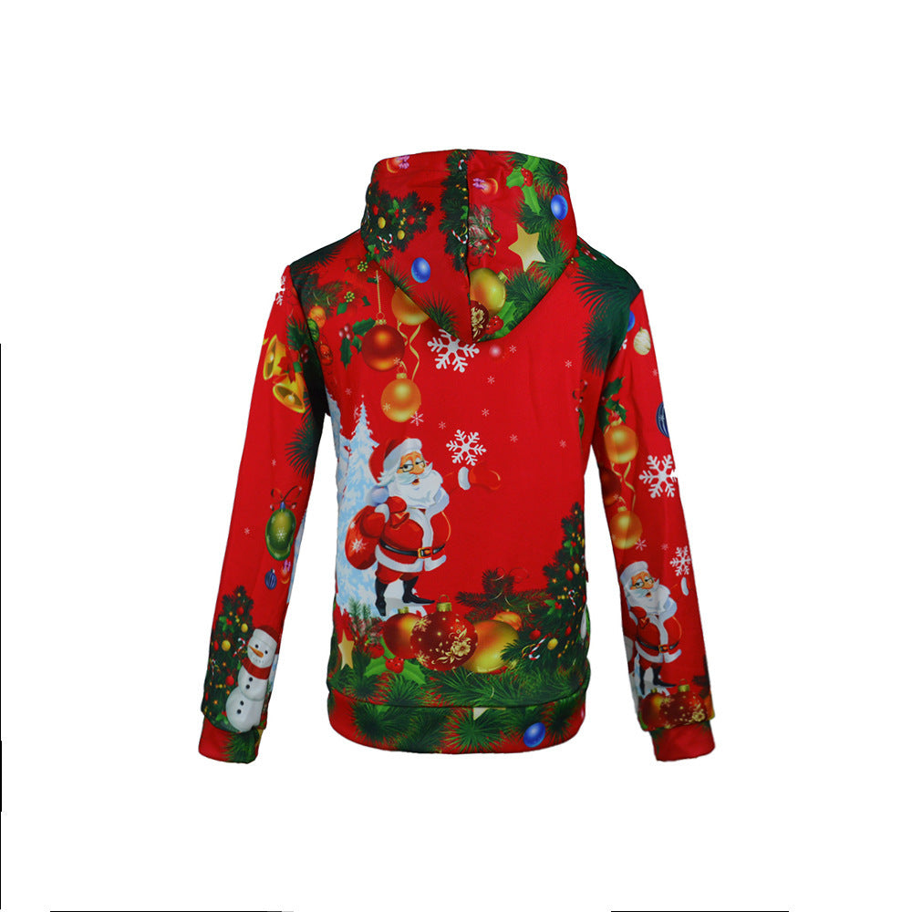 Digital Printed Hooded Plus Size Sweatshirt - Mubimart -  