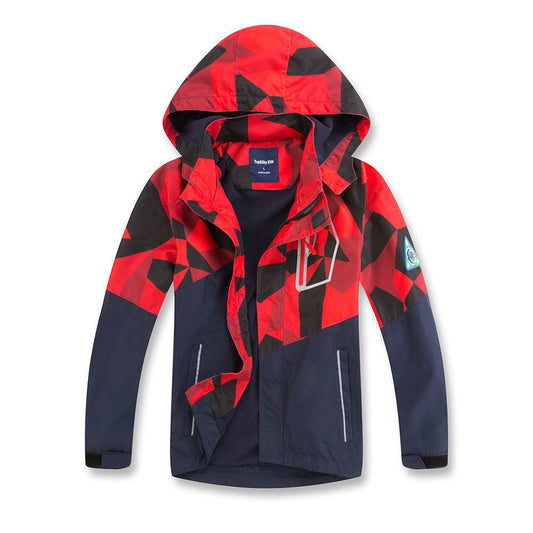 Fleece Cardigan Zipper Jacket Colorblock Jacket Children's Jacket - Mubimart