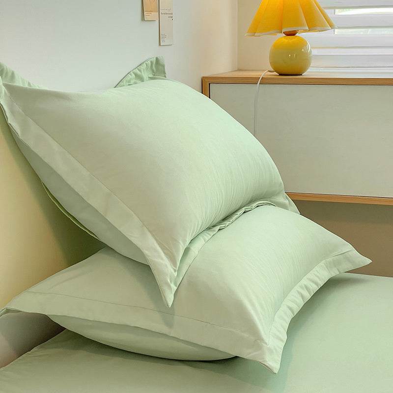 Fashion Simple Washed Cotton Pillowcases Pair Set - Mubimart