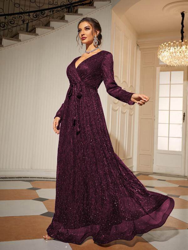 Lace Long Sleeve Prom Wedding Dress Backless - Mubimart