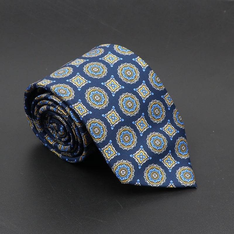 Super Soft Bohemian Silk Ties Men's Fashion 75mm Necktie - Mubimart