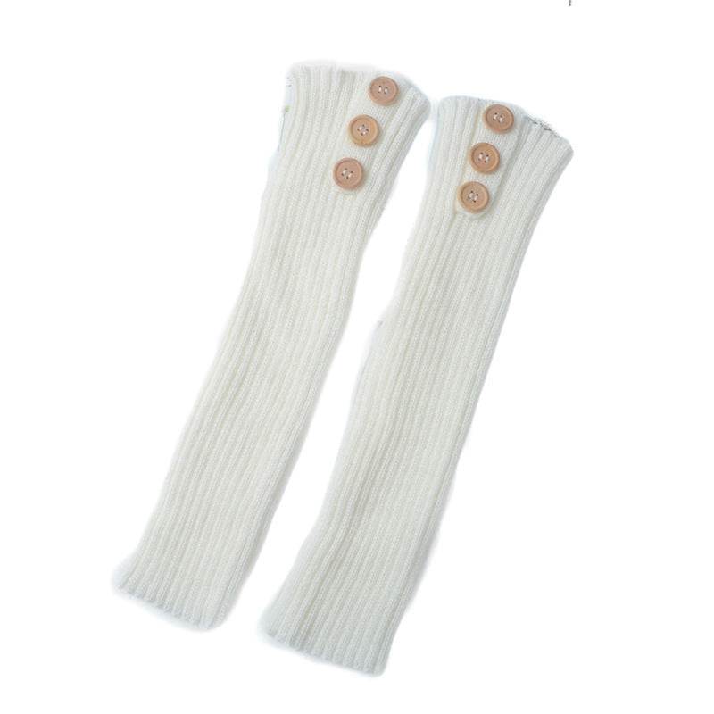 Knitted Warm Daytime Wool Leggings Knee High Socks - Mubimart