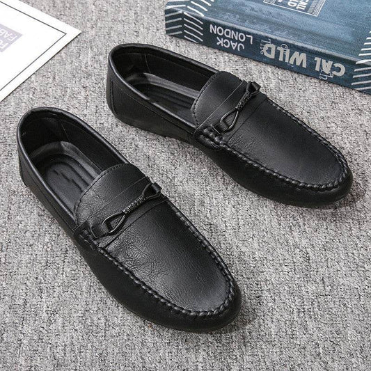 Mens Fashion Soft Sole Casual Leather Shoes - Mubimart