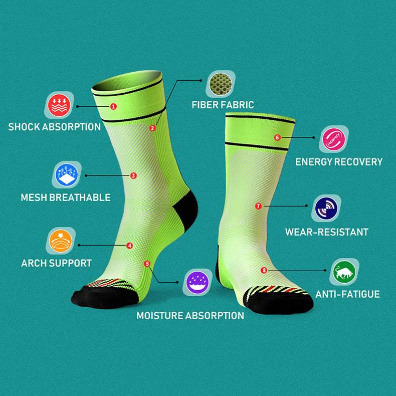 Male and female compression cycling socks - Mubimart