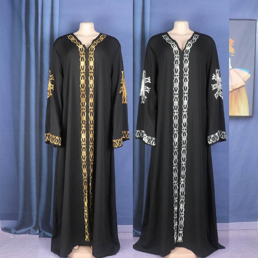 Ethnic Style Plus Size Dress Middle East Muslim Style Robe - Mubimart