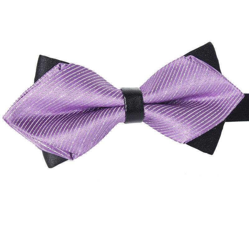 Knitted bow tie Polyester multicolor new bow tie - Mubimart