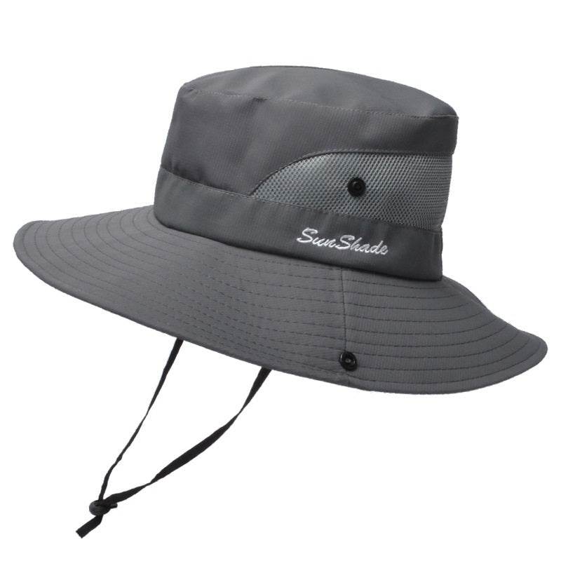 Unisex Summer Foldable Sun Fisherman Hat Men Women Wide Brim Casual Outdoor Travel Beach Sunscreen UV Protection Sun Hats - Mubimart