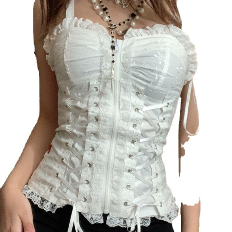 Women's Corset Lace Suspender Top - Mubimart -  