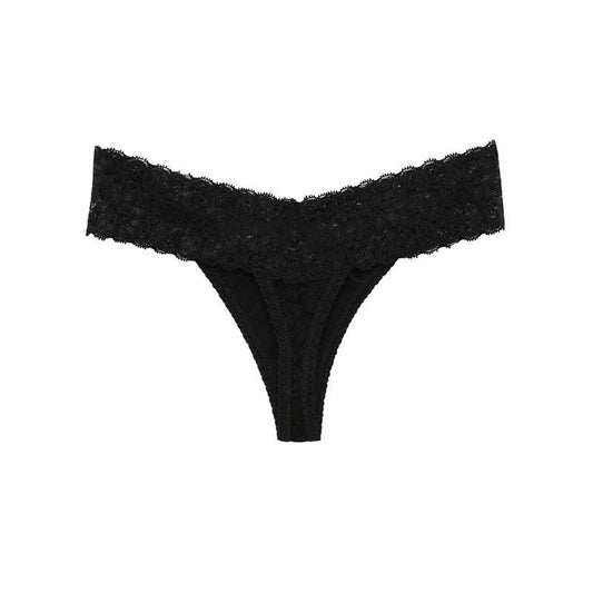 Lace low waist thong - Mubimart