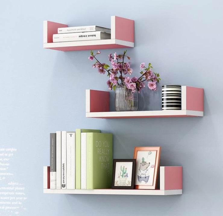 Partition wall shelf U-shaped wall shelf - Mubimart