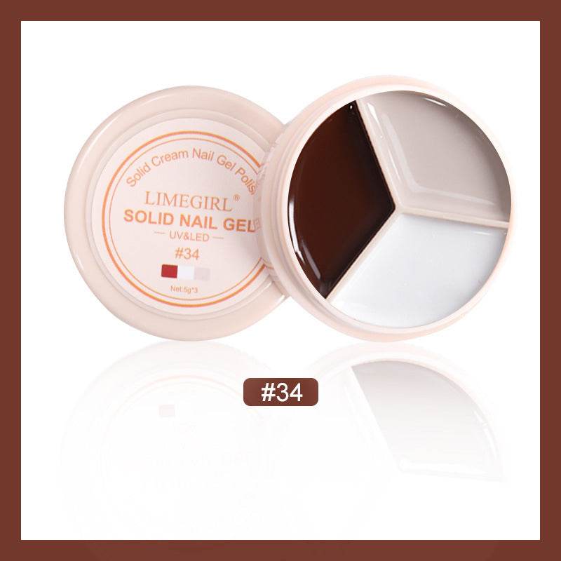 Cream Nail Polish Eye Shadow Bag - Mubimart