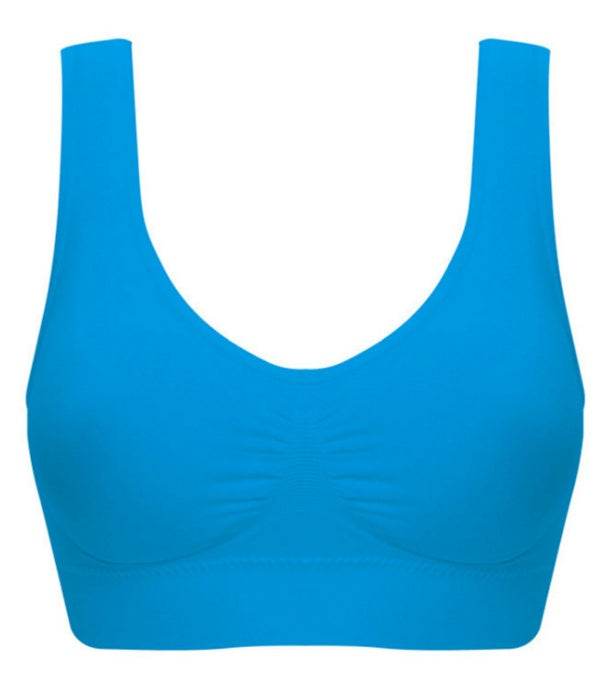 Women Yoga Tank Tops Sports Bra Workout Fitness Running Crop Top - Mubimart