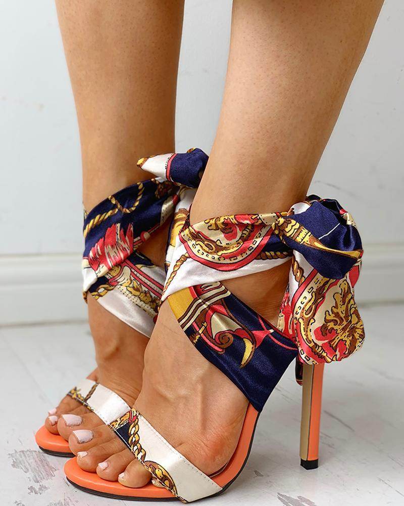 Strappy high heel sandals - Mubimart