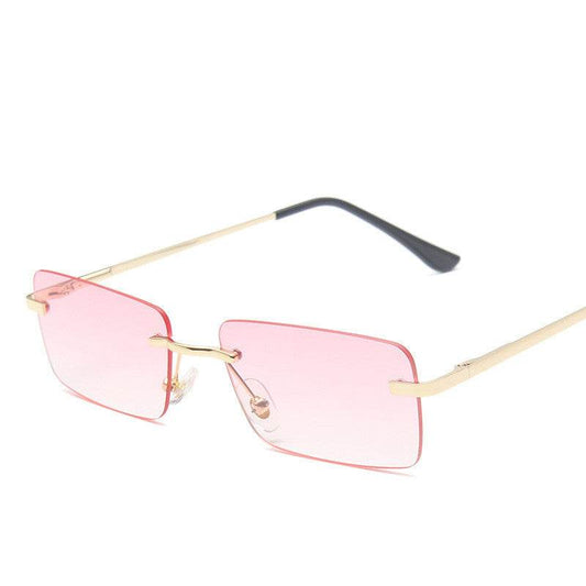 Rimless sunglasses women square - Mubimart