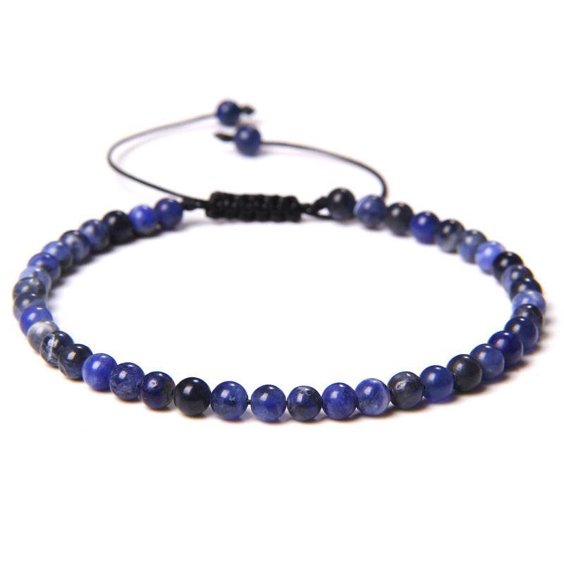Adjustable Natural Raw Gemstone Beading Bracelet - Mubimart