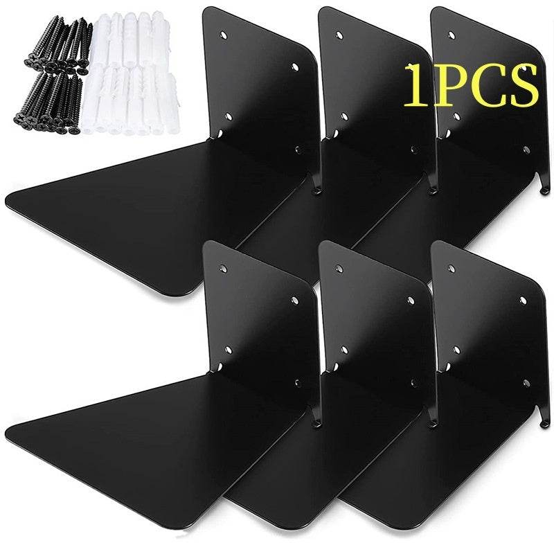 Iron Floating Shelf Invisible Wall-mounted Bookshelf - Mubimart