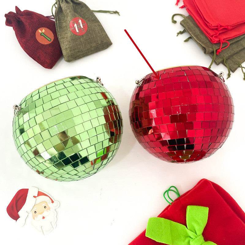 Cross-border Disco Ball Planter Hanging Mirror Spherical Plastic Flowerpot - Mubimart