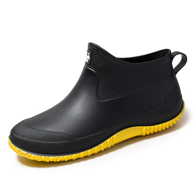 Men's Plus Fleece Warm Short Rain Boots