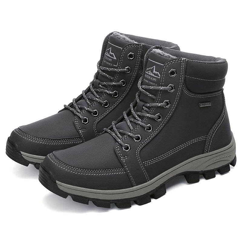 Men's large size snow boots hiking shoes - Mubimart