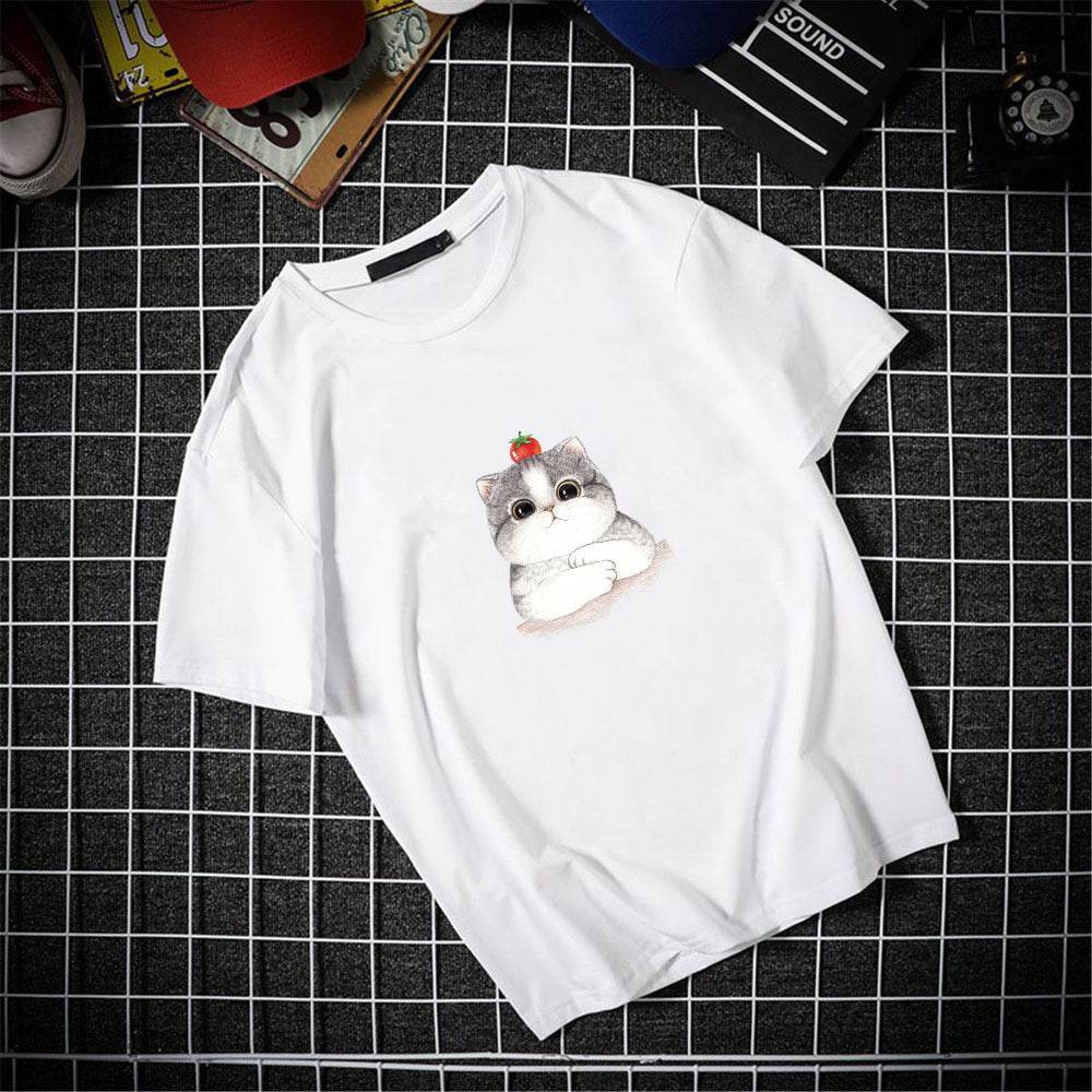 Women's loose summer plus size t-shirt - Mubimart