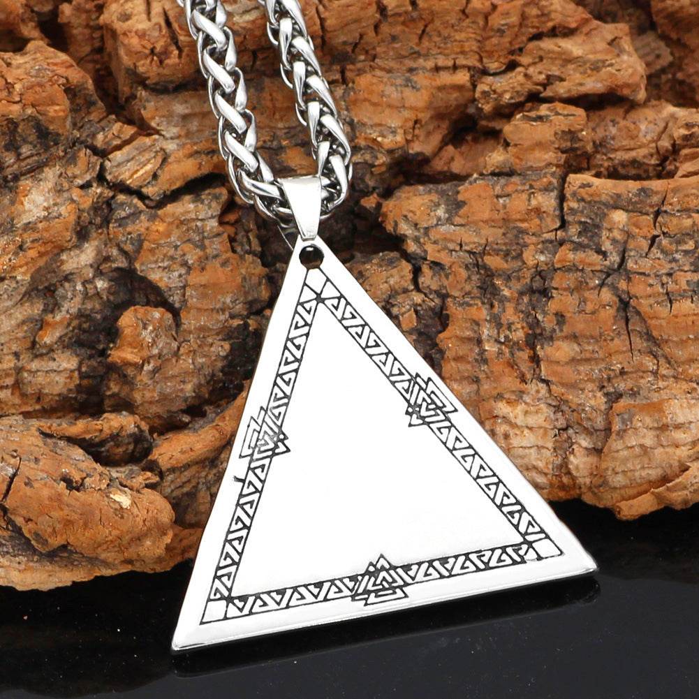 Mens Fashion Stainless Steel Geometric Type Pendant Necklace - Mubimart