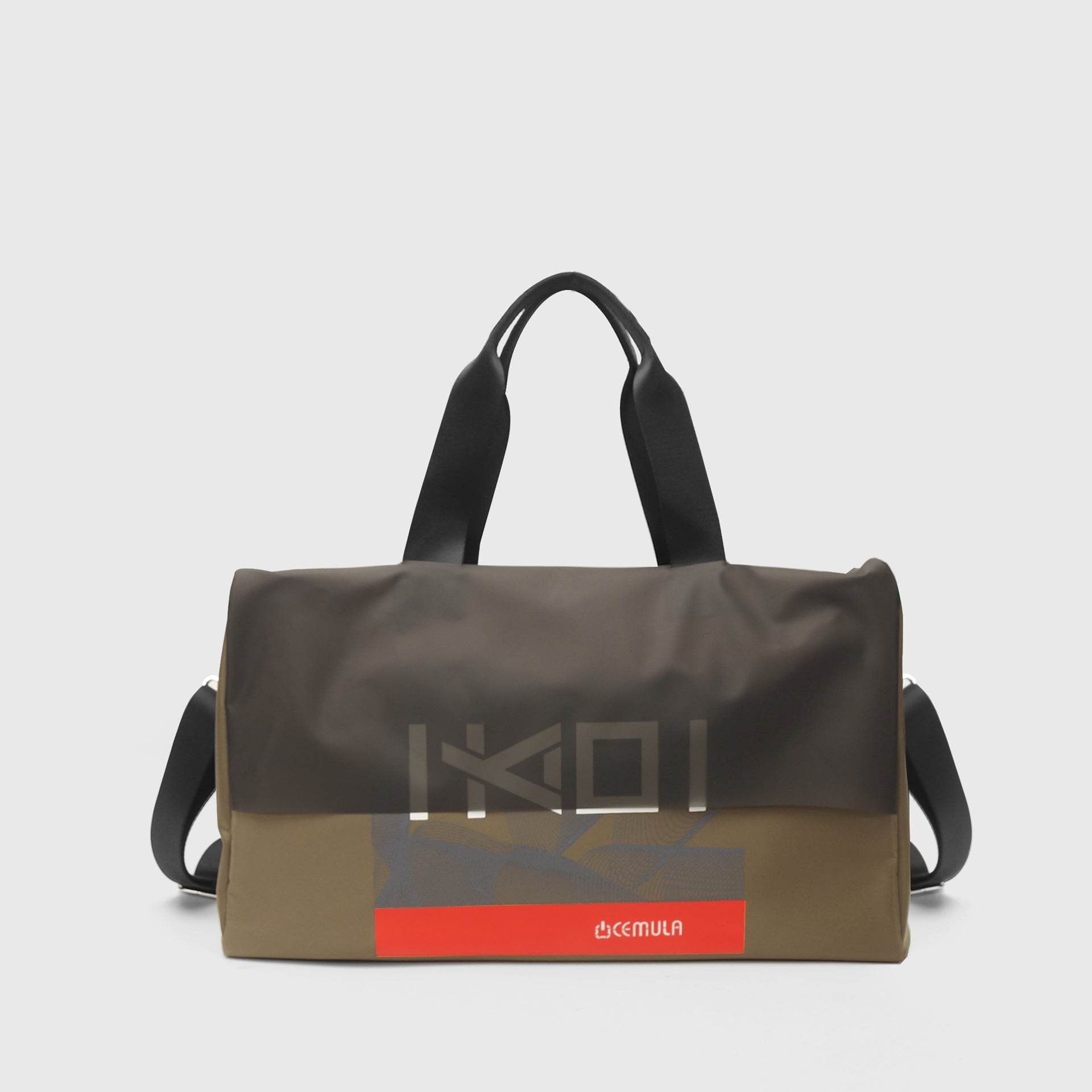 Large Capacity Waterproof Oxford Cloth With Leather Duffel Bag - Mubimart