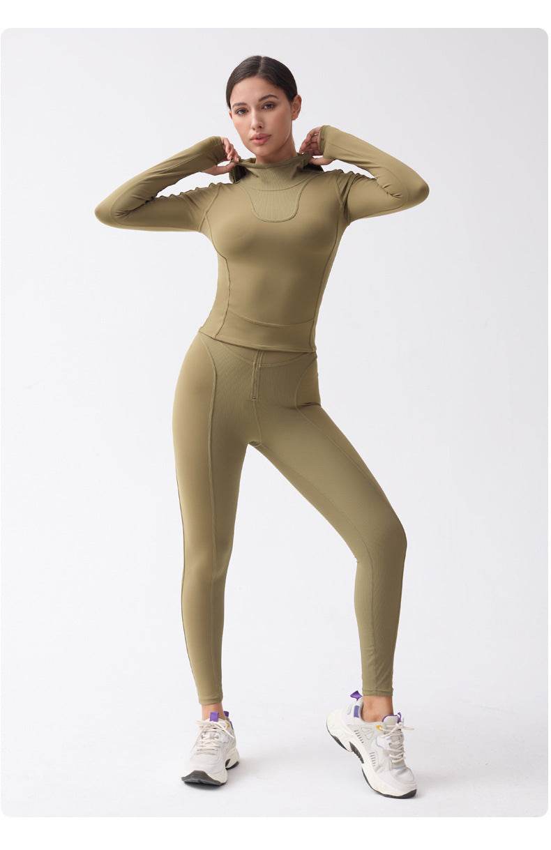 Women's Long-sleeved Pullover Outdoor Workout Clothes Sports Top - Mubimart
