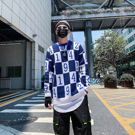 Sweater personality digital sweater - Mubimart