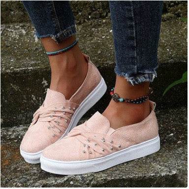 Plus Size Lady Causal Shoes Women Slip-On Loafers - Mubimart