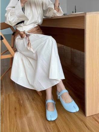 Split Toe Mary Jane Shoes - Mubimart