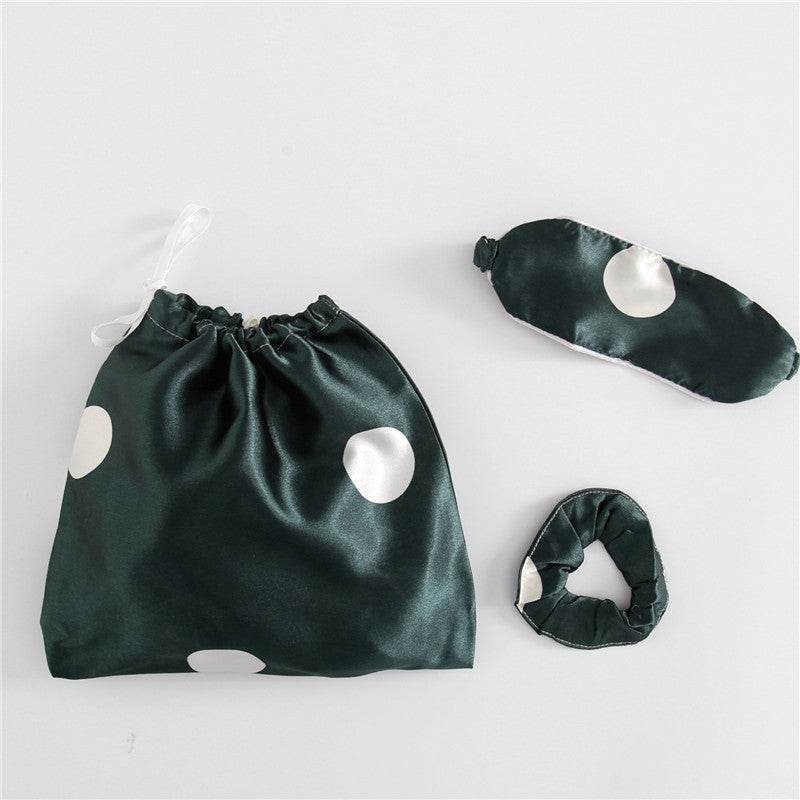 Polka Dot Long Sleeve Pajama Set - Mubimart